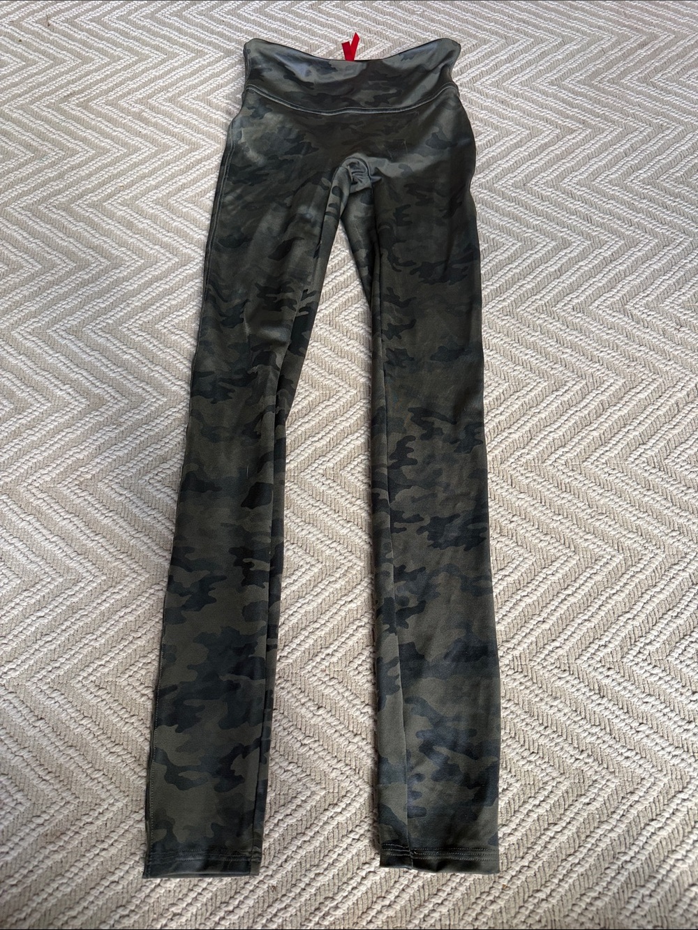 Spanx XS faux leather camo leggings
